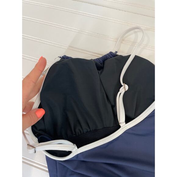 NWOT Michael Kors One Piece Bathing Suit Navy Blue Padded 1 PC Swimsuit Size S - Picture 3 of 7